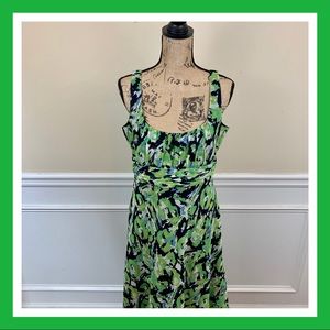 Evan Picone | Green Floral Dress | Size 14